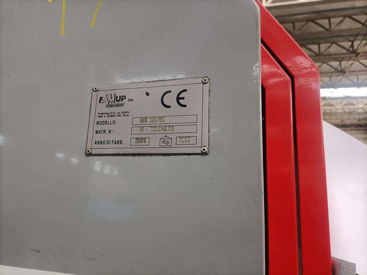 CENTRO DI LAVORO FAMUP MOD. MC 120/60